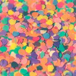 Vibrant and colorful confetti perfect for festive backgrounds.